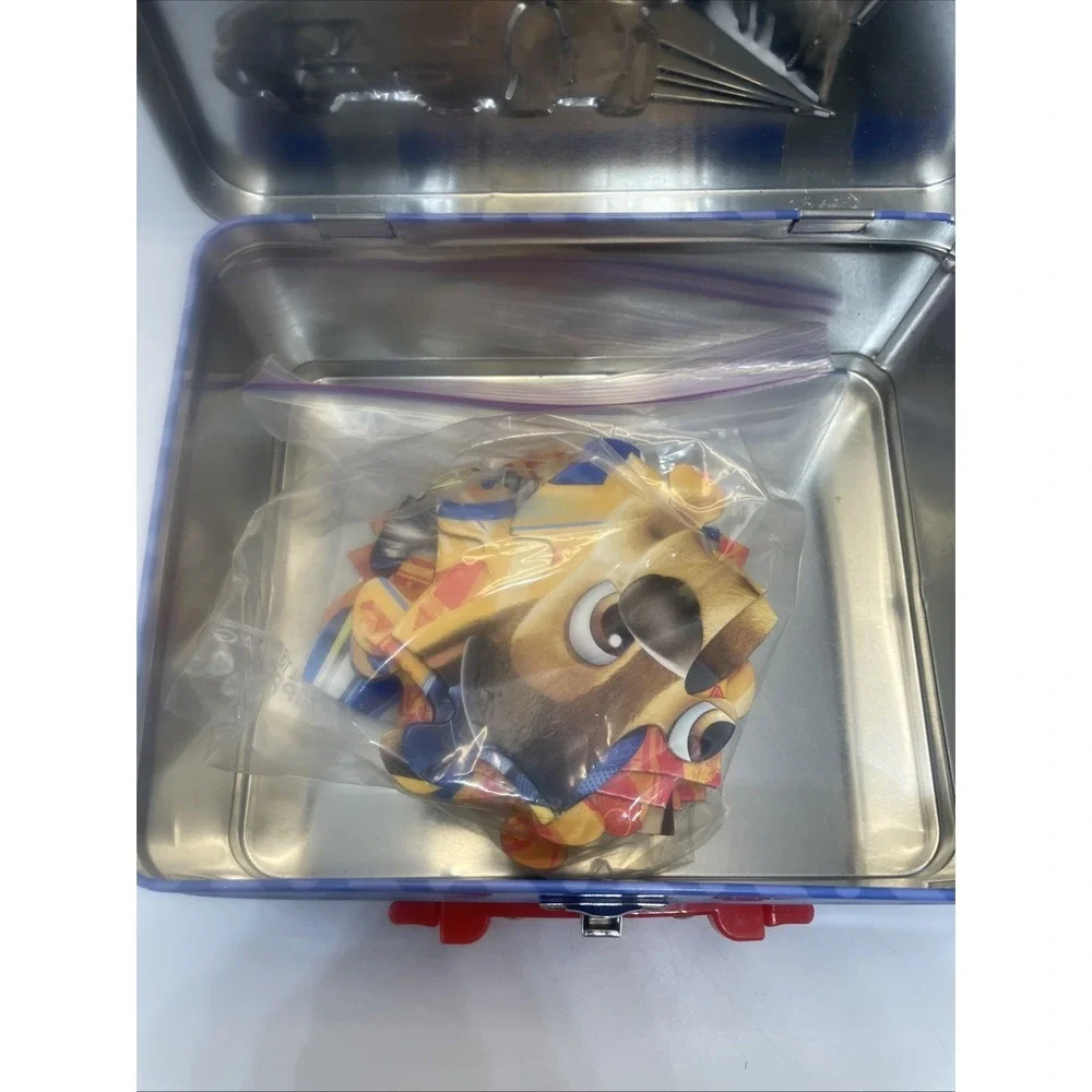 Nickelodeon Paw Patrol The Movie 'Brave Pup' Embossed Tin Lunch Box With Puzzle-